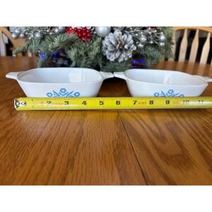 CorningWare P-41-B Blue Cornflower Petite Pans • 12 oz • Lot of 2 Vintage USA